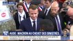 Macron à des sinistrés de l'Aude: "Je serai là, on sera là"