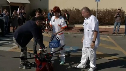 A Pontedera la prima consegna di sangue via drone