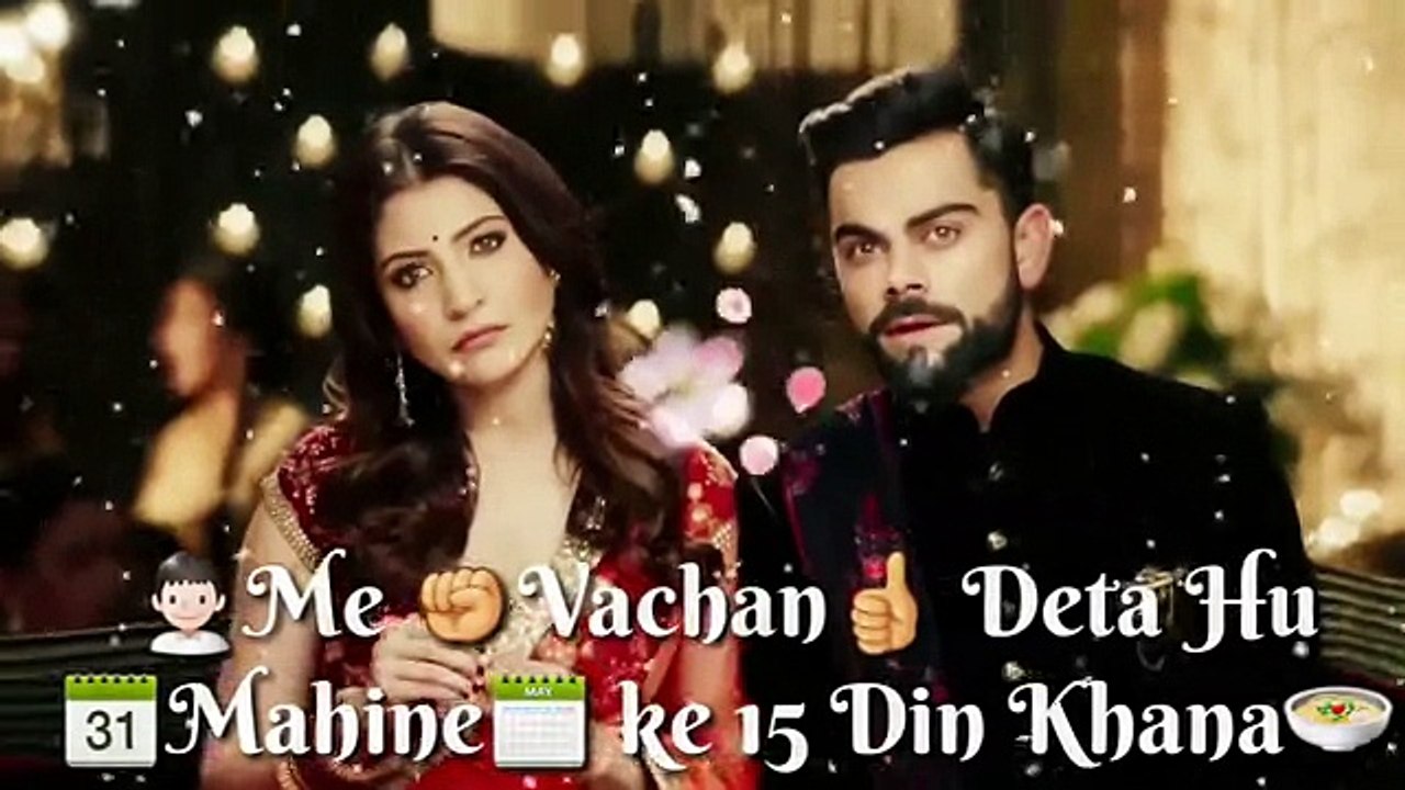 Anushka Sharma ❤Virat Kohli  lyrics WhatsApp status video