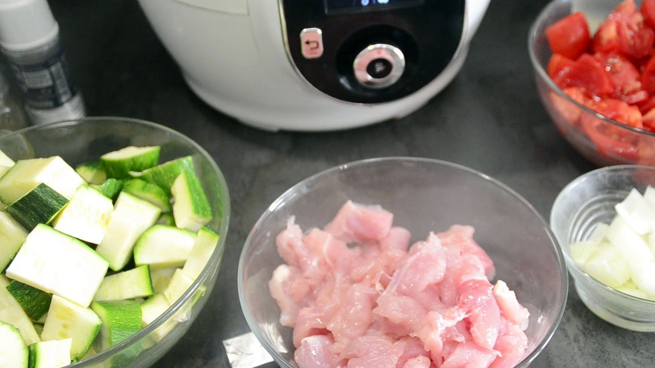 Poulet ou dinde au 2 légumes cookeo