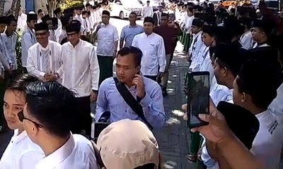 Prabowo-Sandi Napak Tilas Hari Santri di Tebuireng