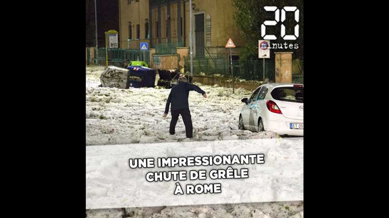 Italie: Une impressionnante chute de grêle à Rome bloque une partie de la ville