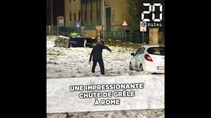 Italie: Une impressionnante chute de grêle à Rome bloque une partie de la ville