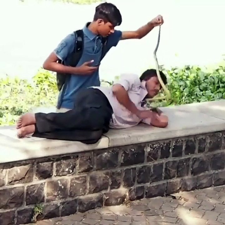 I got more afraid of the shouts than the snake