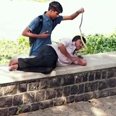 I got more afraid of the shouts than the snake