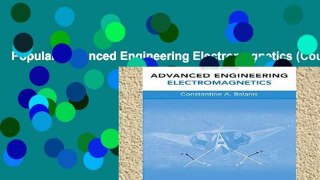 Popular Advanced Engineering Electromagnetics (Coursesmart)