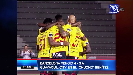 Barcelona venció 4-3 a Guayaquil City en el ‘Chucho’ Benítez
