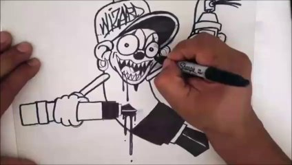 Wizards Character Drawing A Clown Pilot Marker Speed Art - 