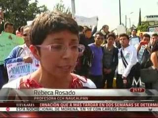 Скачать видео: Protestan maestros y alumnos del CCH Naucalpan