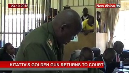 #NewVisionTVKitatta's golden gun returns to courtFull testimony of Maj. David Agaba who led the operation to arrest Abdallah Kitatta, patron Boda boda 2010.
