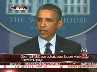 Afirma Obama "vamos a encontrar a quien hizo esto" por explosiones en Boston