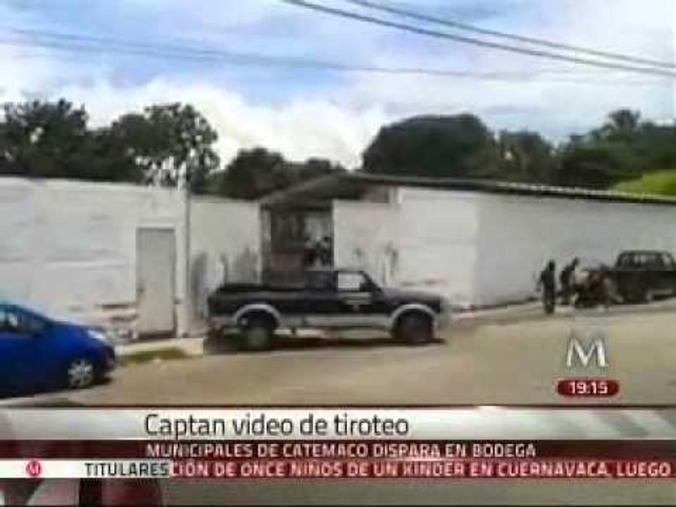 Video muestra balacera en bodega de Catemaco donde se guardaban despensas