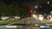 Rome : les rues frappées par une pluie de grêle