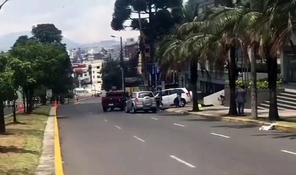 Simulacro de seguridad en los exteriores de la embajada de Israel