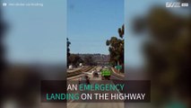 Plane makes emergency landing on California highway