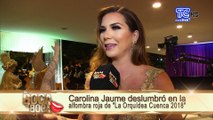 Carolina Jaume deslumbró en la alfombra roja de “La Orquídea Cuenca 2018”