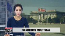 EU firm that sanctions on North Korea must remain until denuclearization deal is done