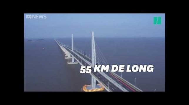 Les images du plus grand pont maritime au monde, inauguré en Chine