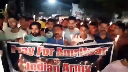 Candle light march for Amritsar Incident  Jammu