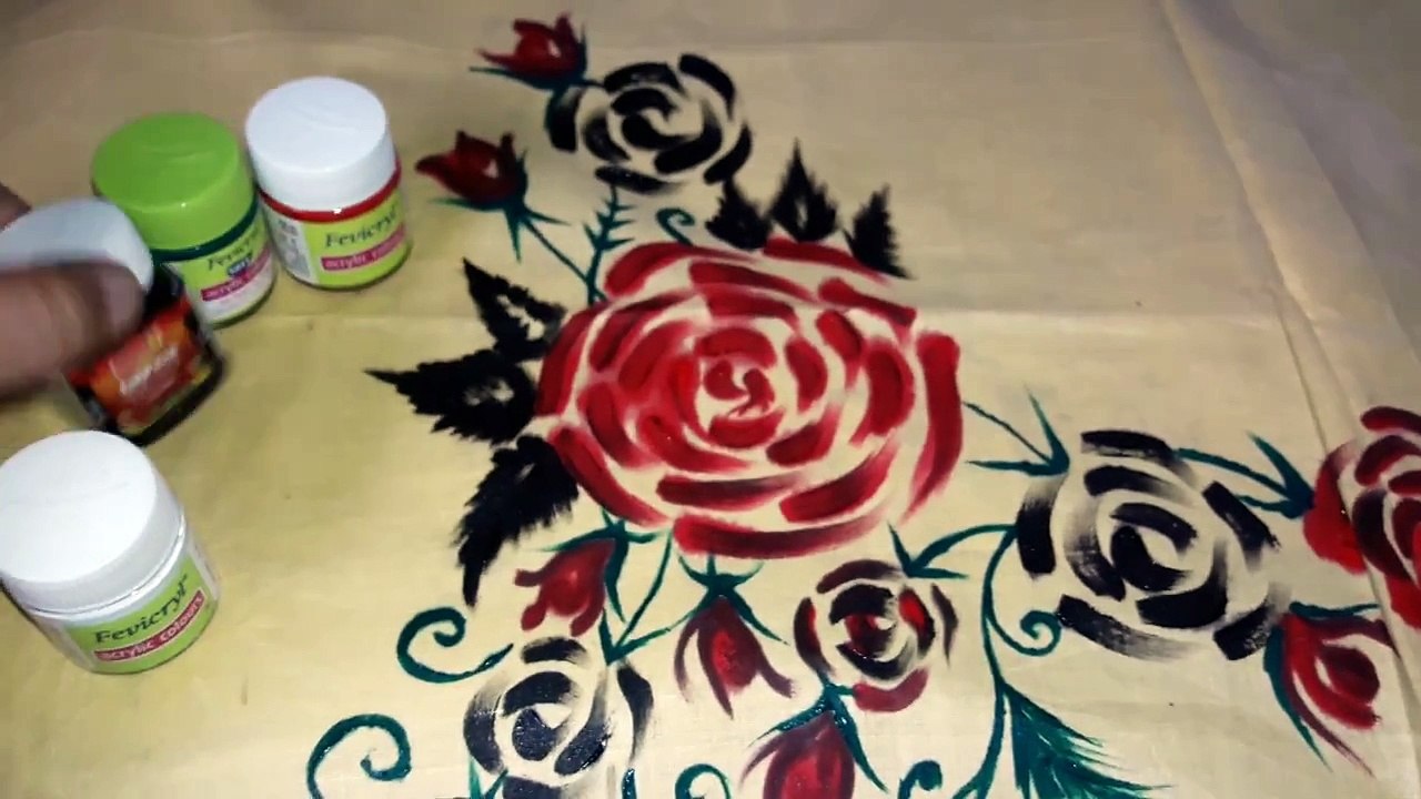 Hand made fabric painting !Handi craft  for Nelofar azhari