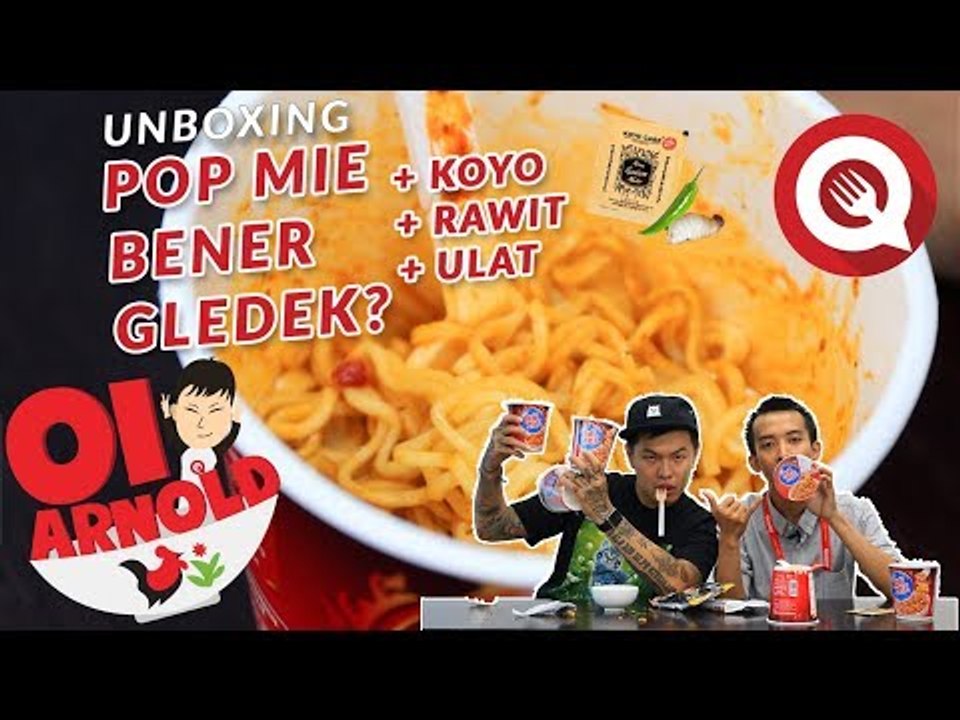 MAKAN POP MIE GLEDEK PAKE KOYO + CABE RAWIT + ULAT??!