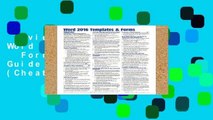 Review  Microsoft Word 2016 Templates   Forms Quick Reference Guide - Windows Version (Cheat