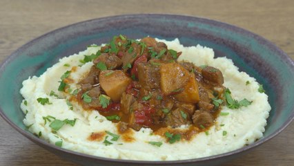 Kereviz Püresi Yatağında Ayvalı Tas Kebabı Tarifi