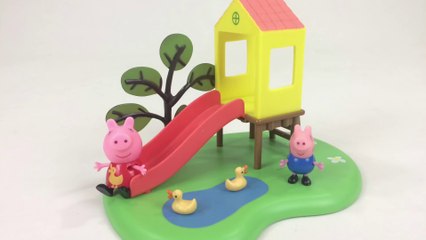 Peppa Pig Peppa's Outdoor Fun Slide Playground w Peppa Figure || Keith's Toy Box
