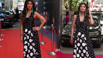 Shilpa Shetty wore a beautiful Polka Dot dress at Poker Raj Challenge launch event | FilmiBeat