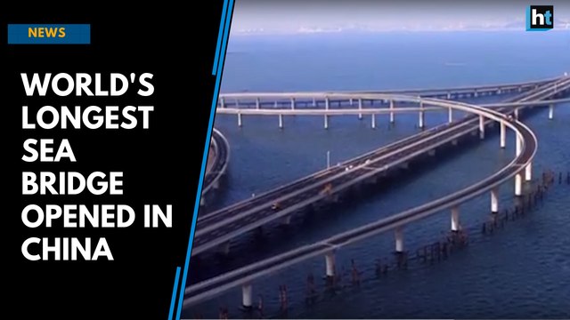 World's longest sea bridge opened in China