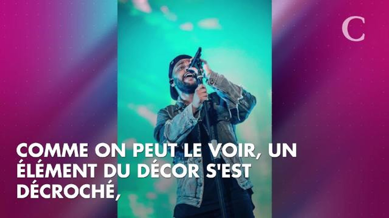 Il a eu chaud ! The Weeknd évite de peu un morceau de décor tombé sur scène pendant un concert