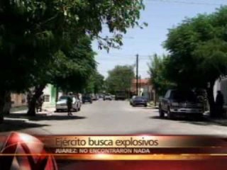 Buscan explosivos en Juárez