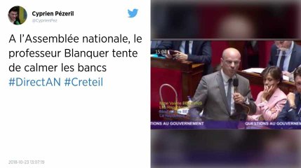 Violences scolaires. Le débat fait des vagues à l'Assemblée, Jean-Michel Blanquer se défend.