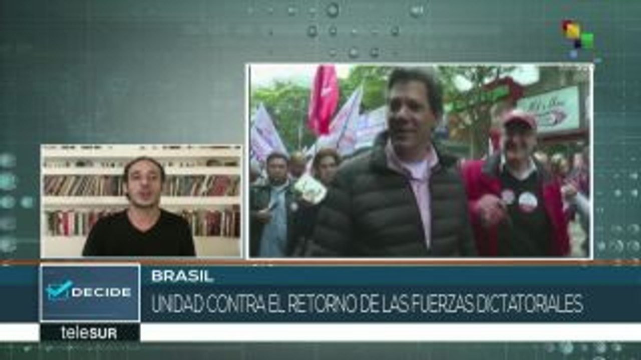 Diversos sectores se reúnen en Sao Paulo para expresar apoyo a Haddad