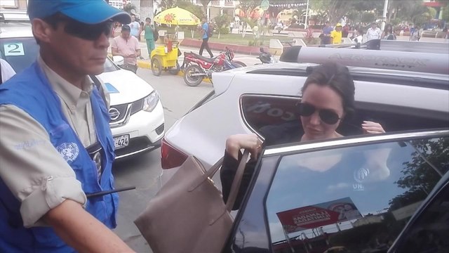 Angelina Jolie visits Venezuelan refugees at Ecuadorian border