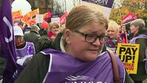 Thousands of council workers strike in Glasgow for equal pay