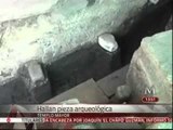 Descubren plataforma con cabezas de serpiente en Templo Mayor