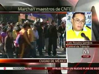 Caos vial por Marcha de Maestros de CNTE