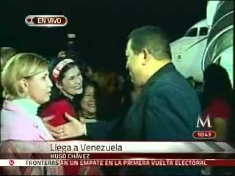 Regresa Hugo Chávez a Venezuela después de operación en La Habana