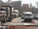 Transportistas bloquean la México-Pachuca
