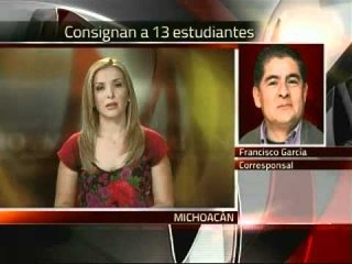 Consignan a 13 estudiantes en Michoacán