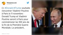 Donald Trump souhaite rencontrer Vladimir Poutine à Paris le 11 novembre.