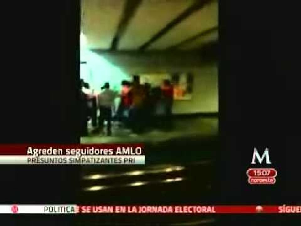 Agreden seguidores de EPN a simpatizantes de AMLO en Metro Revolución