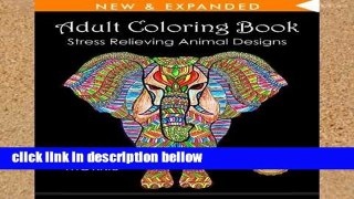 Popular Adult Coloring Book: Stress Relieving Animal Designs