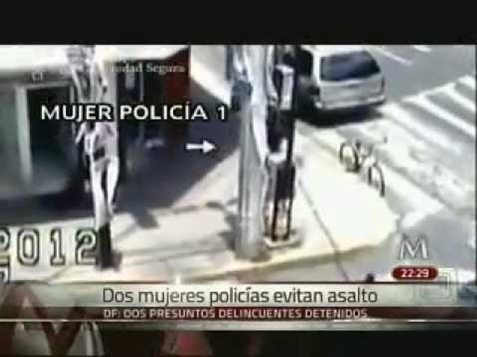Así evitaron el asalto a un banco dos mujeres policía en la Ciudad de México