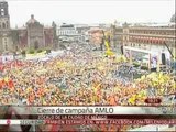 Previo al cierre de campaña de AMLO en el Zócalo Capitalino