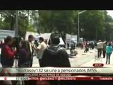 Apoya #YoSoy132 protesta de jubilados del IMSS