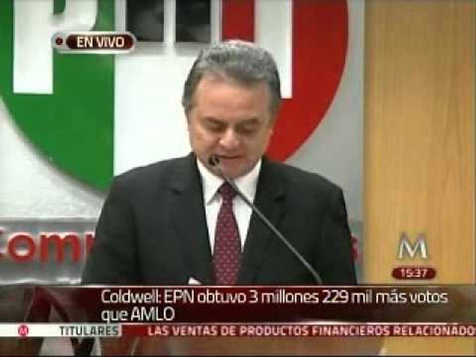 Hoy iniciaremos defensa legal de nuestra victoria: Coldwell, presidente nacional del PRI