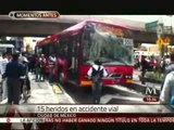 Choque de Metrobús deja varios lesionados