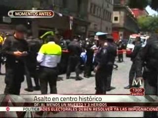 Download Video: Un muerto y tres heridos tras balacera en el Centro Histórico en el DF